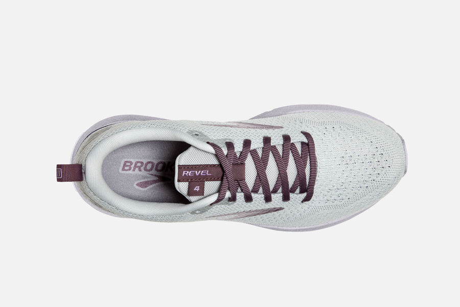 Brooks Running Shoes - Revel 4 Road Womens - White - IDY-815409